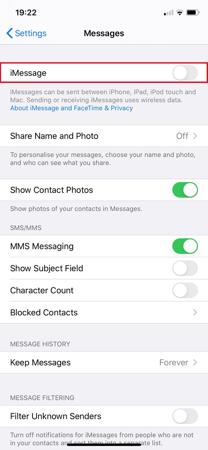 iphone imessages won't deliver if this is turned off