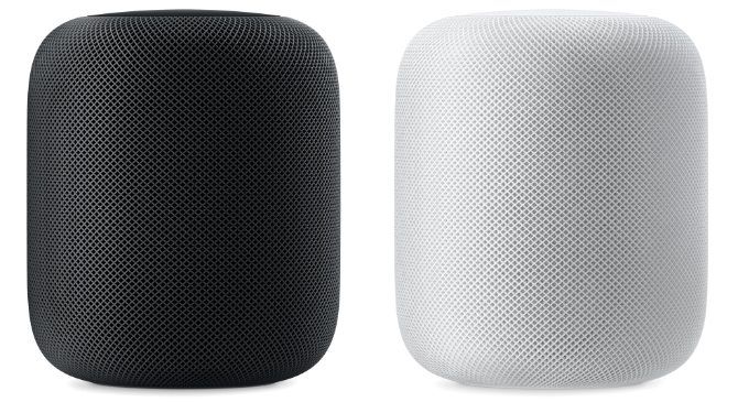Black and White HomePod side by side
