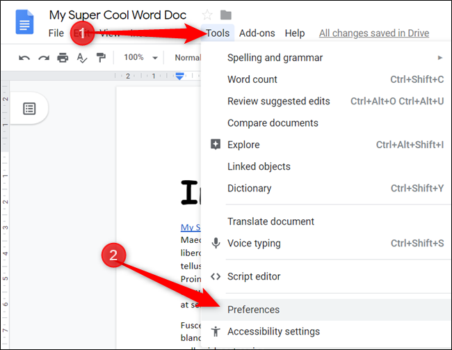 Нажмите Инструменты → Настройки
