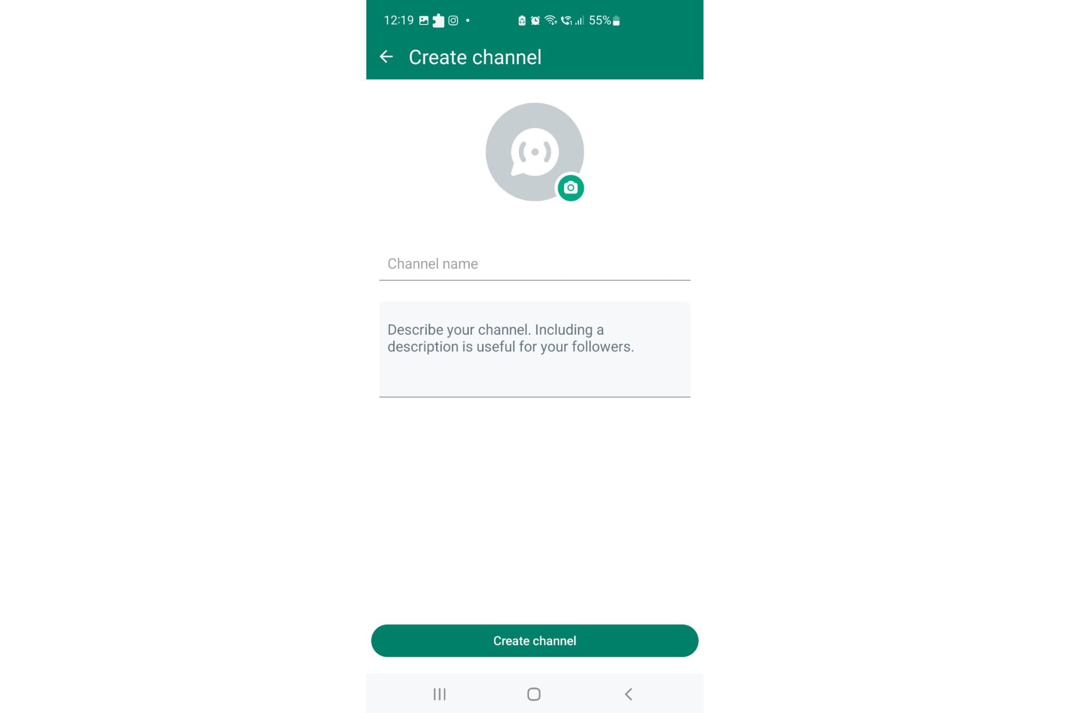 Информация о канале WhatsApp