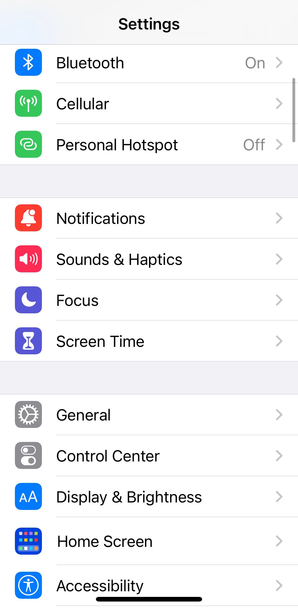 Раздел «Сотовая связь» в настройках iPhone