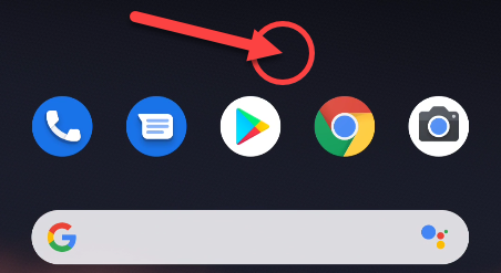 Нажмите и удерживайте пустую область на домашнем экране.