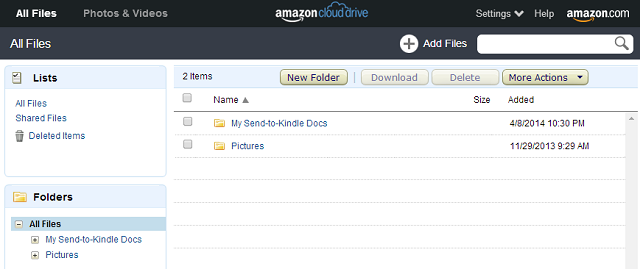 Папка My Send-to-Kindle Docs в Cloud Drive