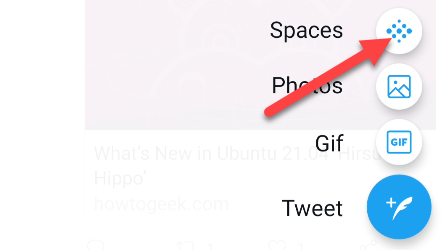 Кнопка Spaces в меню Android