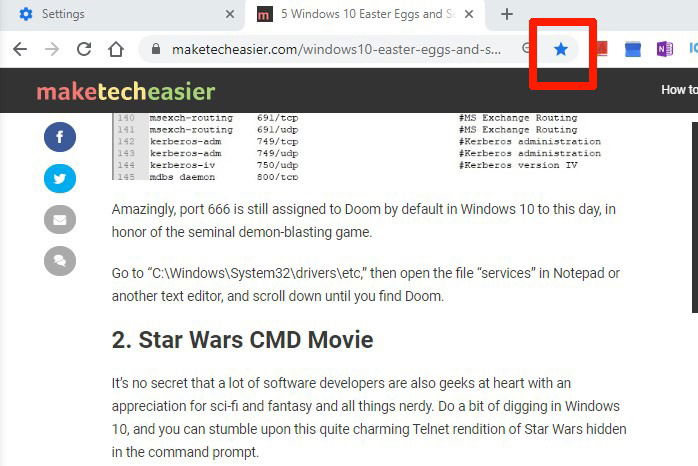 Сохранение страницы в закладки Chrome