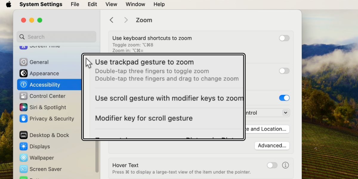 увеличение в режиме «картинка в картинке» на Mac