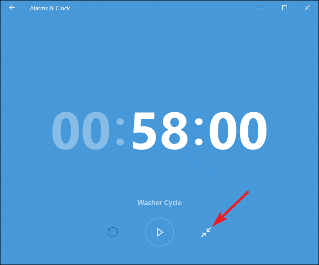 Развёрнутый таймер на весь экран
