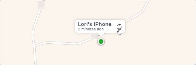 Всплывающая подсказка над местоположением устройства на карте