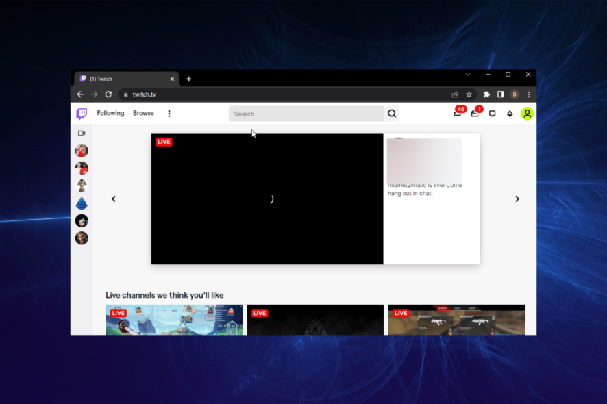 Twitch: чёрный экран в Chrome — как исправить