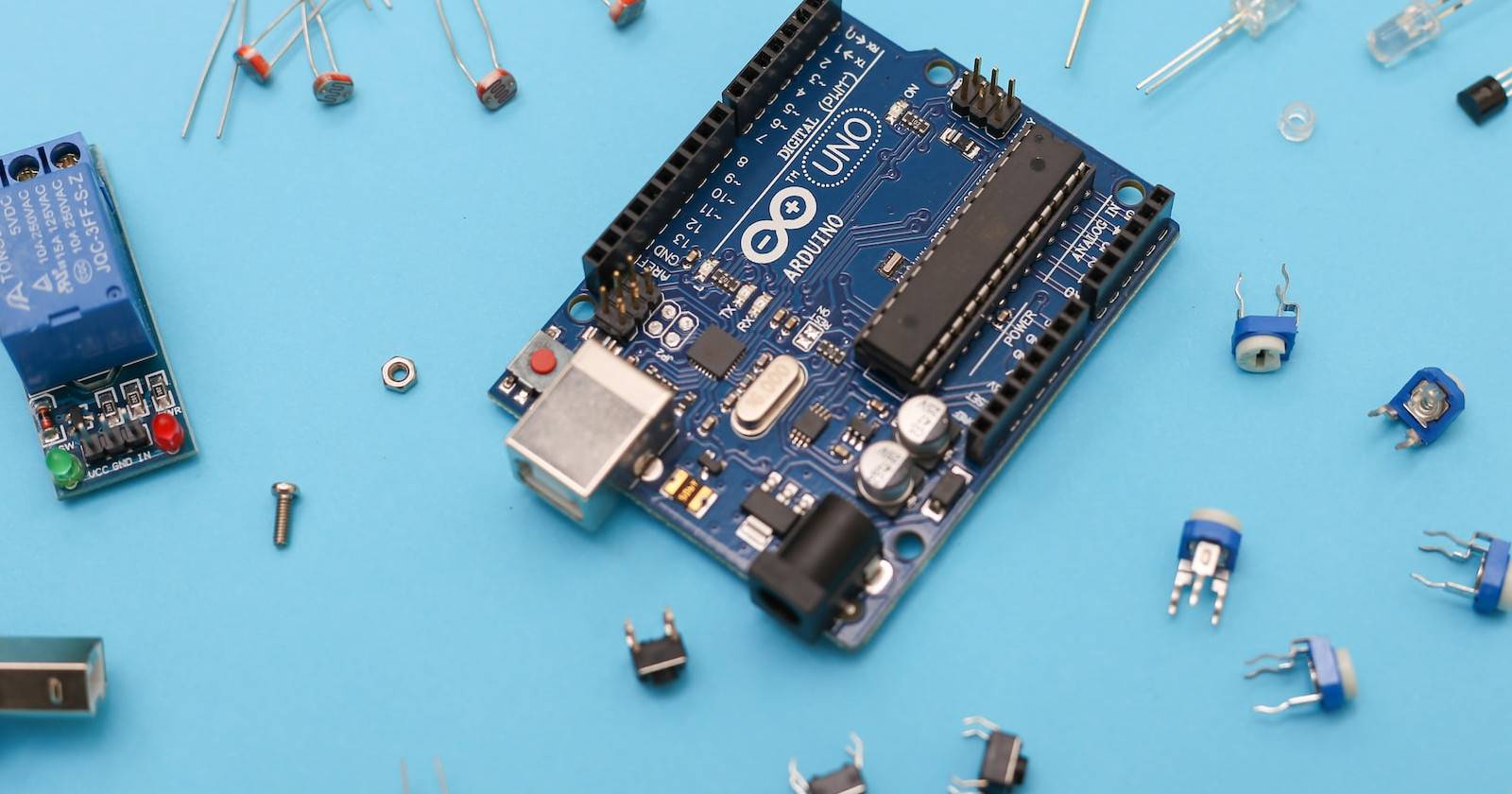 arduino microcontroller and other parts