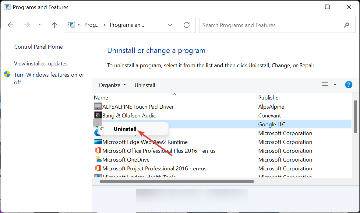 Диалог удаления Radeon Software