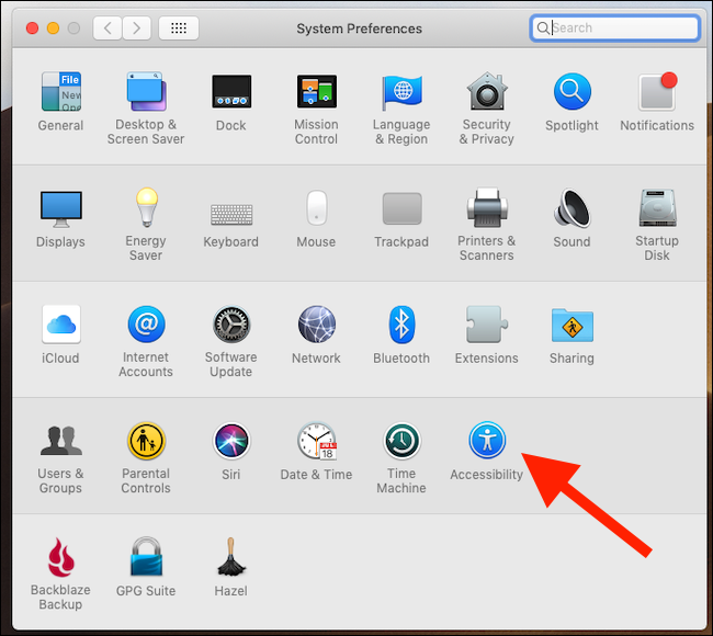 Иллюстрация раздела Доступность в Системных настройках