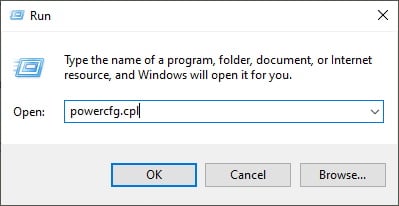 Диалог выбора плана питания в Windows