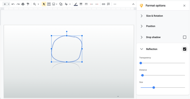 Используйте боковую панель Параметры форматирования для тонкой настройки.