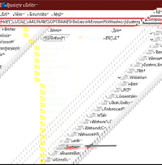 Создание ключа в реестре для SmartScreen