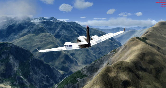 Реалистичная кабина самолёта в авиасимуляторе