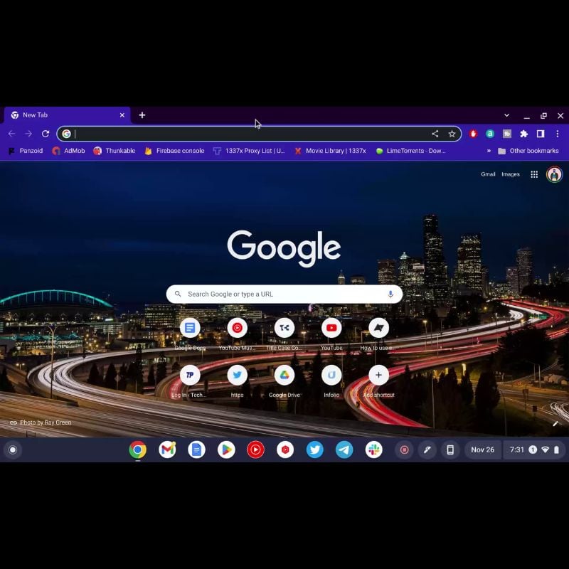 Окно развёрнуто на весь экран