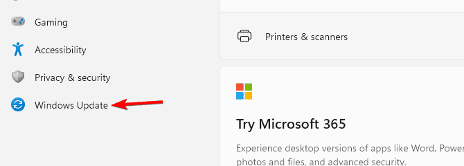 Главное окно параметров Windows Update в Windows 11