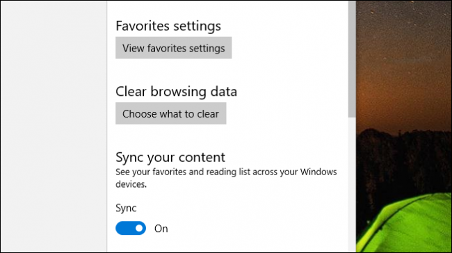 Выбор данных для очистки в Edge