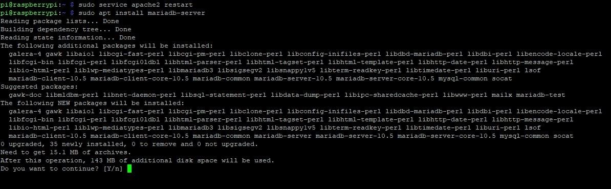 Установка MariaDB на Raspberry Pi