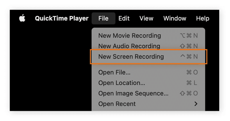 Окно записи экрана в QuickTime Player