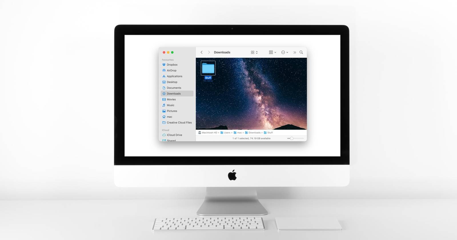 Изменить фон папки в Finder на Mac