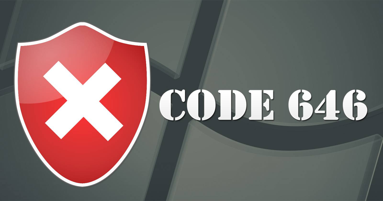 Ошибка Windows Update 646 — экран с сообщением об ошибке