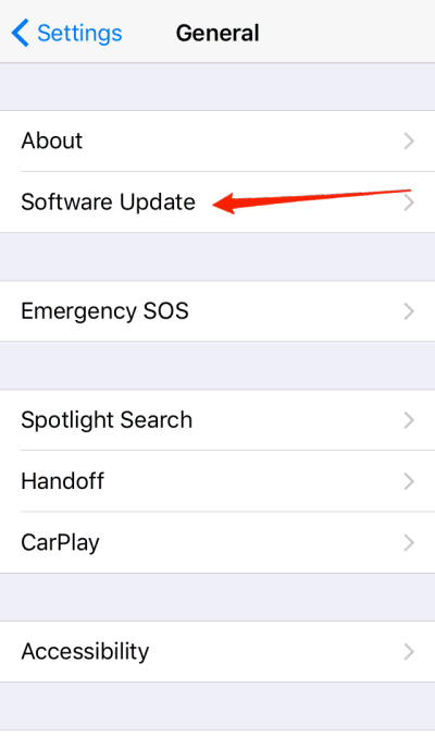 Обновление ПО iPhone