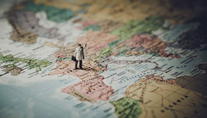 Карта с отмеченными местами, собранными macOS