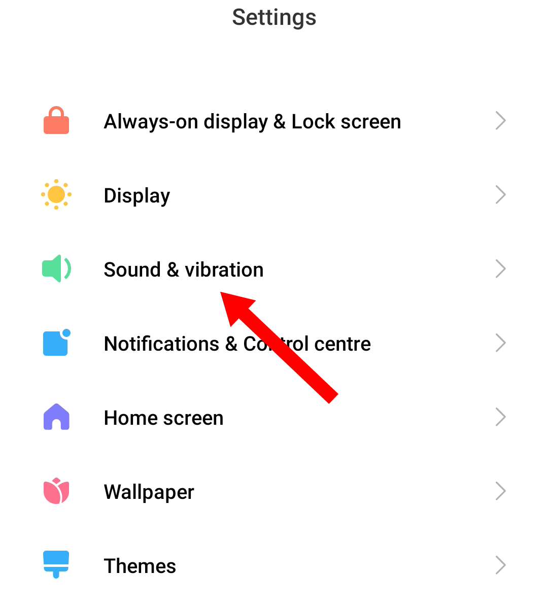 Настройки Звук и вибрация в Android