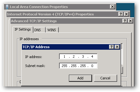 Быстро добавить множество IP на Windows Server