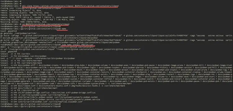 Сборка и установка Podman