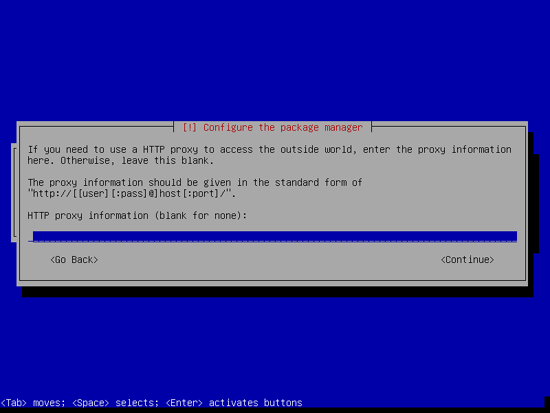 Параметры HTTP-прокси для APT