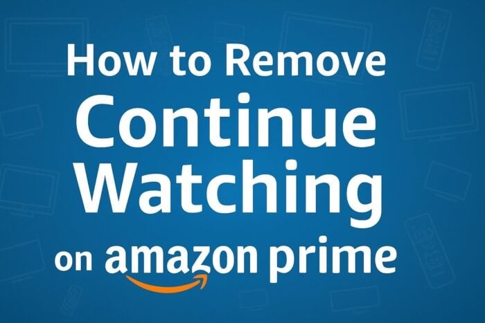 Quitar 'Seguir viendo' en Amazon Prime Video