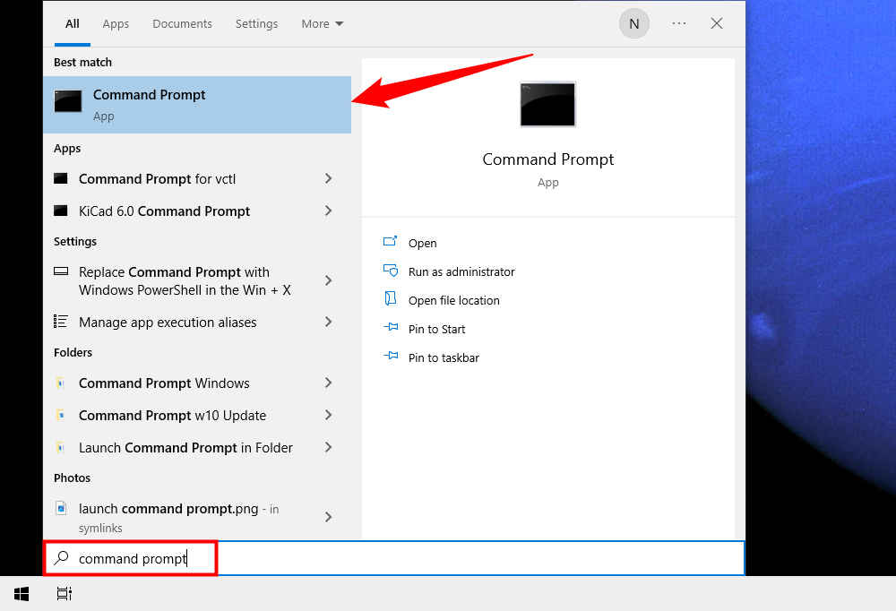 Открыть Проводник через Командную строку Windows