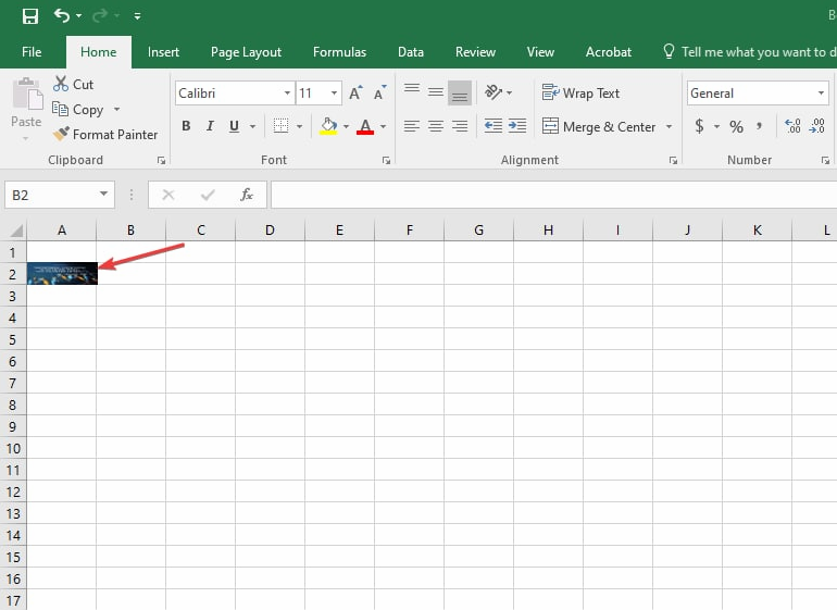 Перетаскивание изображения из Word в Excel