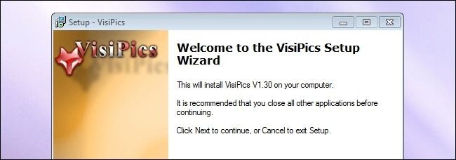 Окно настройки VisiPics — добавление папок