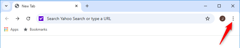 Иконка меню с тремя точками в Google Chrome на рабочем столе