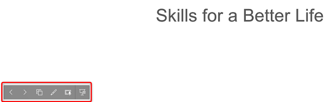 Параметры показа в PowerPoint для веба.