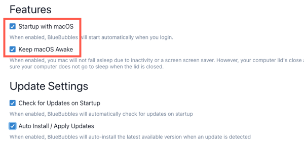 Включите автозапуск и удержание Mac включённым