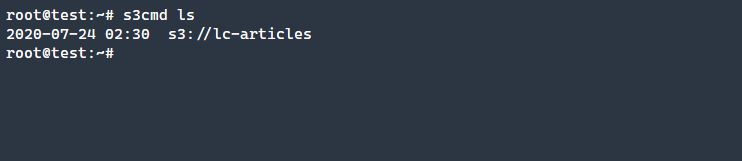 Вывод s3cmd ls с показом созданного Space