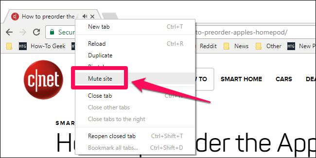 Отключить звук в новых вкладках браузера