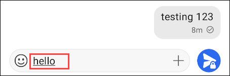 Поле ввода сообщения в Signal
