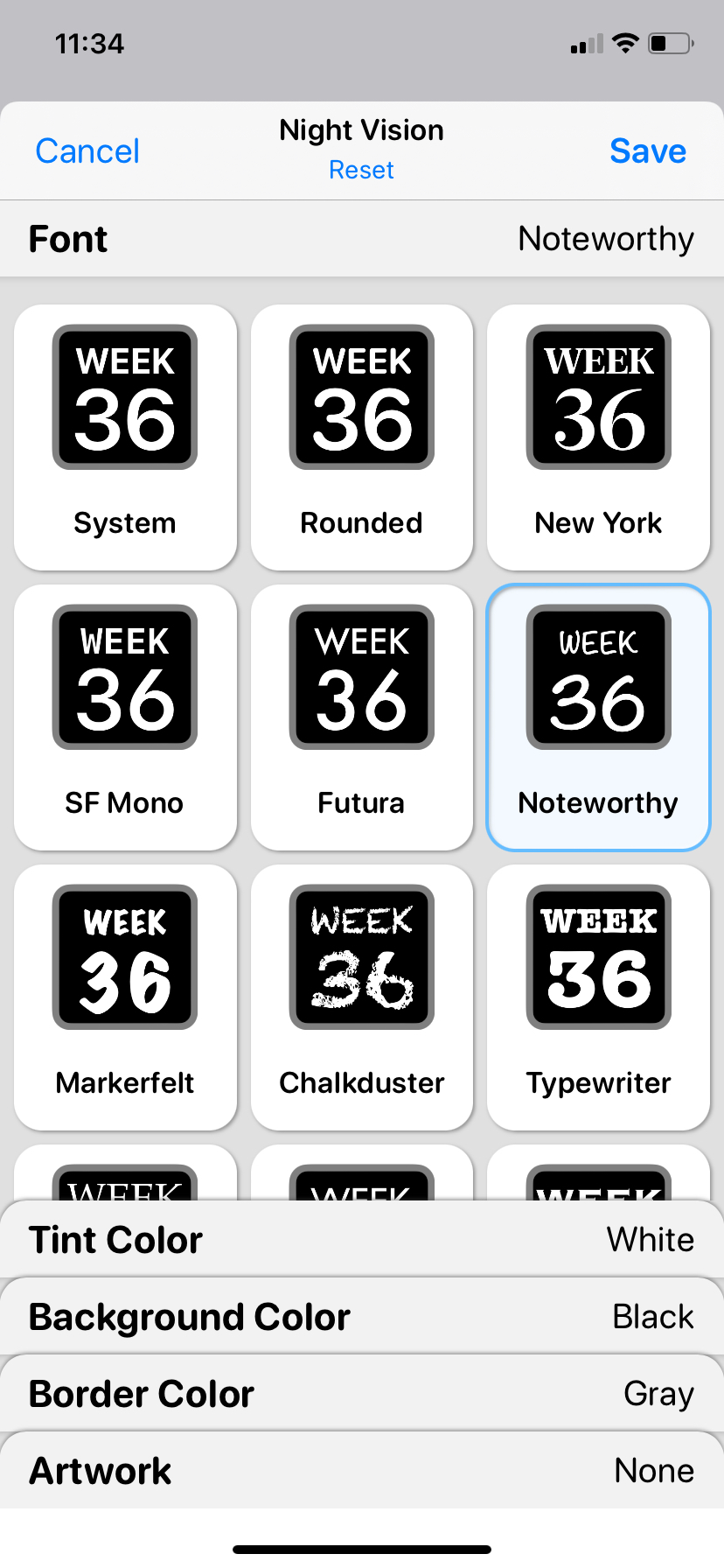 Кастомизация виджета в Widgetsmith