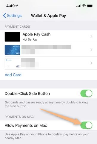 Изображение: подтверждение оплаты на iPhone для покупок, инициированных с Mac