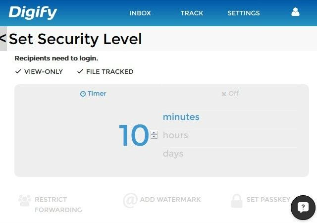интерфейс Digify при отправке файла