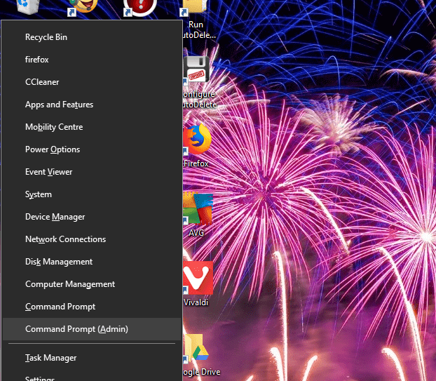 Окно командной строки с правами администратора