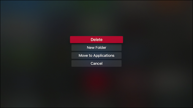Меню опций приложения с вариантами действий