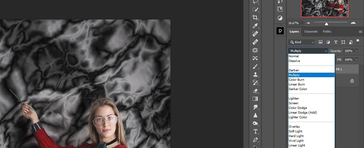 смена режима на Multiply