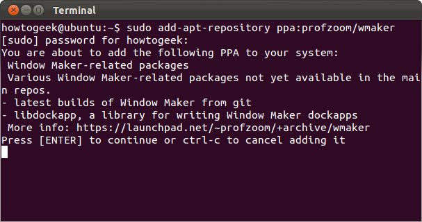 Добавление PPA с помощью add-apt-repository
